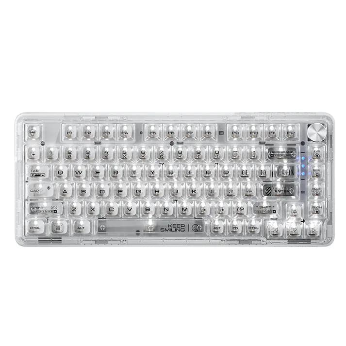Teclado Mecânico Gamer Machenike K500F-B81 - Crystal - Switch GR Crystal Tactil - 81 Teclas (75% Compacto)- Hot-Swap - RGB - Wired (USB-C) (Imagem 1)