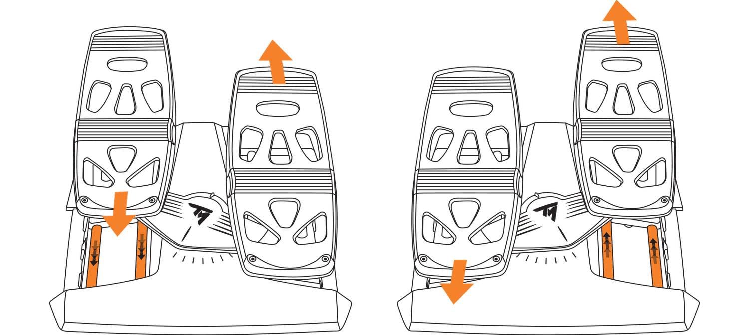 Pedal Thrustmaster T.Flight TFRP Rudder Pedals - Sistema S.M.A.R.T, 4 eixos, compatível PC e PS4/PS5 - Preto (Imagem 4)