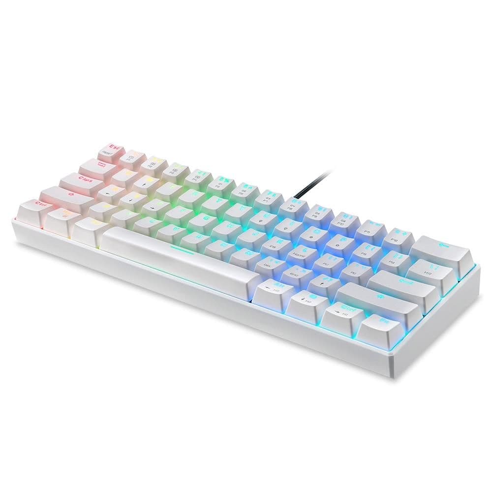 Motospeed CK61 - Branco, Switch Blue - ABNT2 - RGB (Imagem 2)
