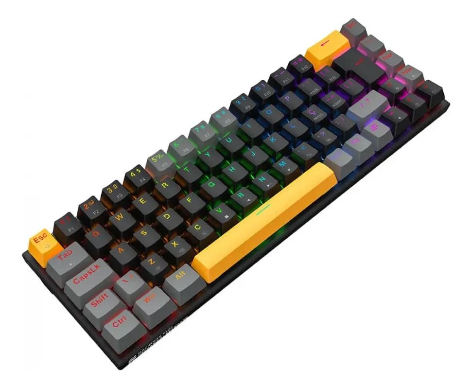 Teclado Mecânico Gamer Machenike K500-B68 Switch Red RGB 68% Black — imagem 1