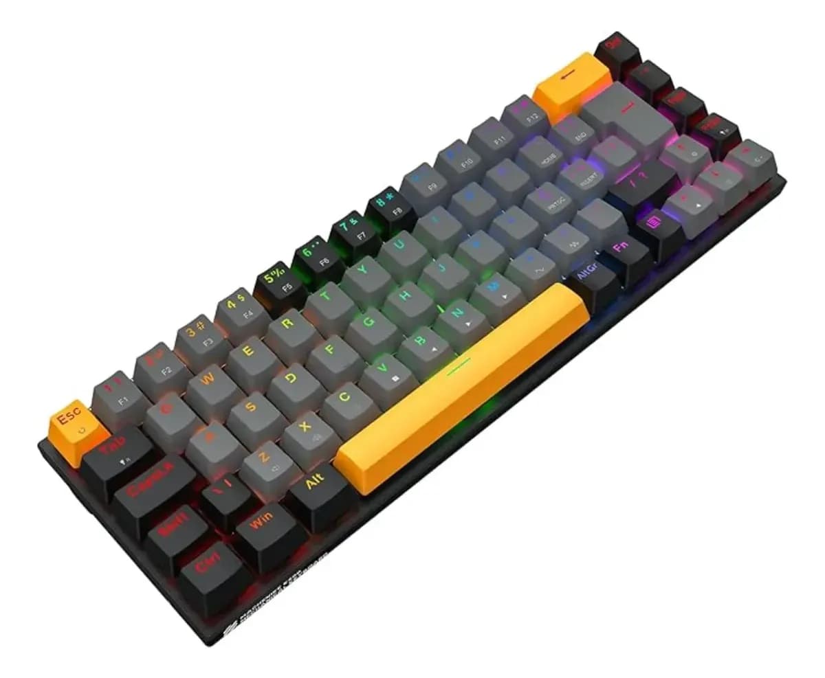 Teclado Mecânico Gamer Machenike K500-B68 Switch Red RGB 68% Gray — imagem 1