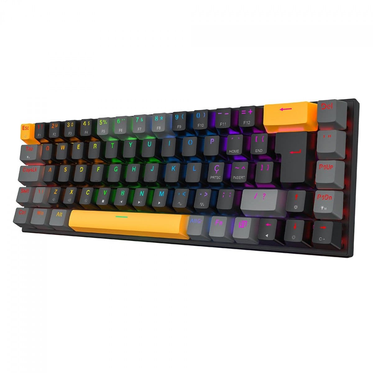 Teclado Mecânico Gamer Machenike K500-B68 Switch Red RGB 68% Black — imagem 1